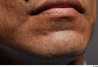 HD Face Skin Moises Molina chin lips mouth skin pores…